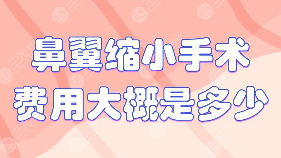 鼻翼縮小手術(shù)費(fèi)用大概是多少？需要全麻嗎？附鼻部整形價格表