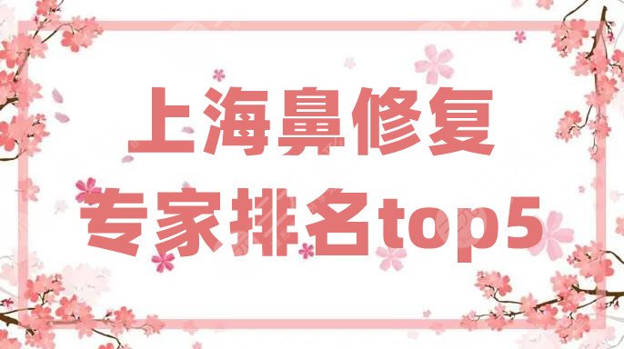 上海鼻修復(fù)專家排名top5