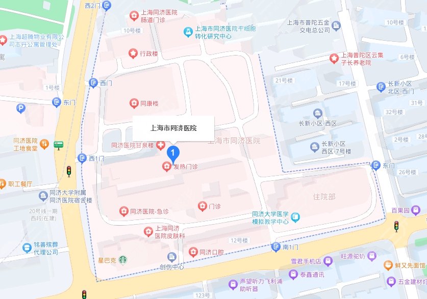 上海同濟(jì)醫(yī)院地址